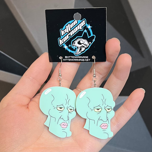 Spongebob Handsome Squidward Earrings