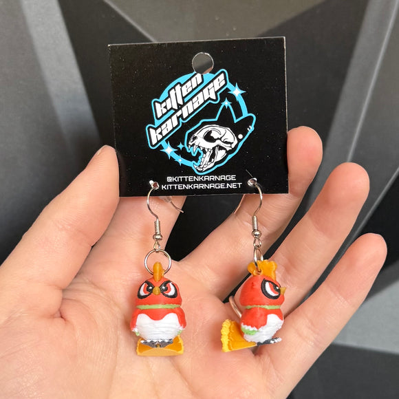 Ho-Oh 3D Printed Nintendo Pokemon Earrings Ho Oh