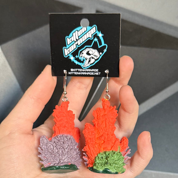 3D Coral Reef Marine Biology Earrings