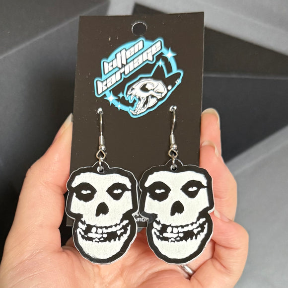 Misfits Band Music Earrings