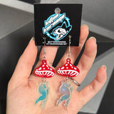 Color Shifting Mushroom Lady Earrings
