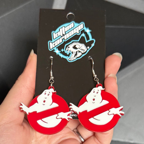 Ghostbusters Movie Horror Earrings