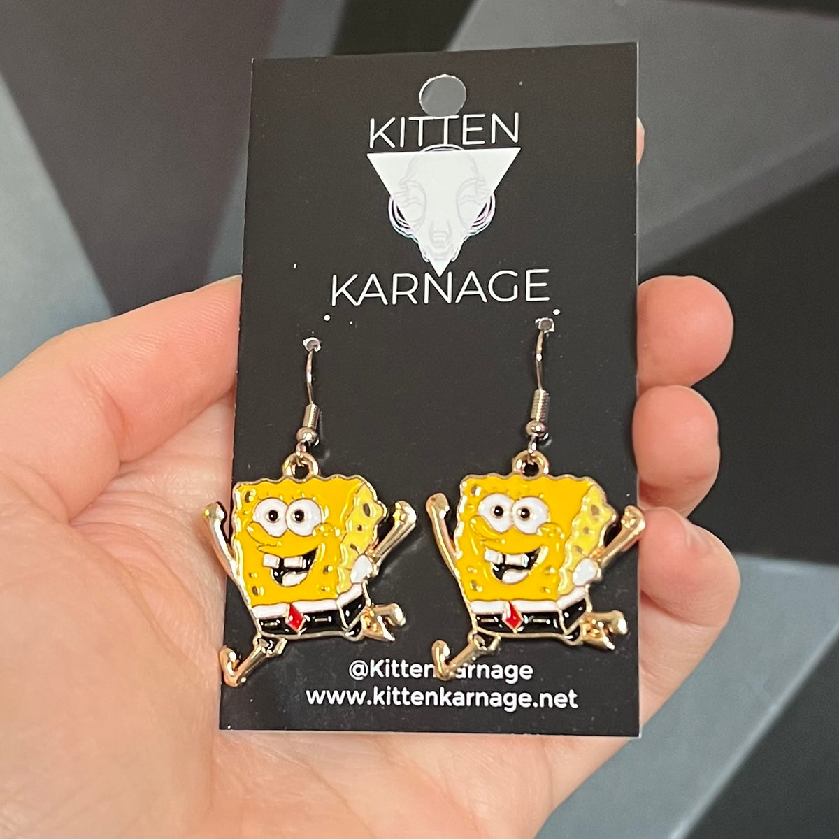 Spongebob Earrings – KittenKarnage