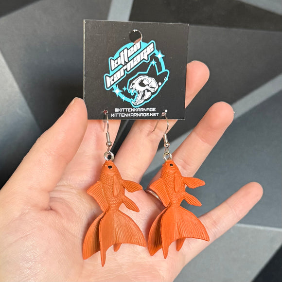 3D Goldfish Pet Earrings