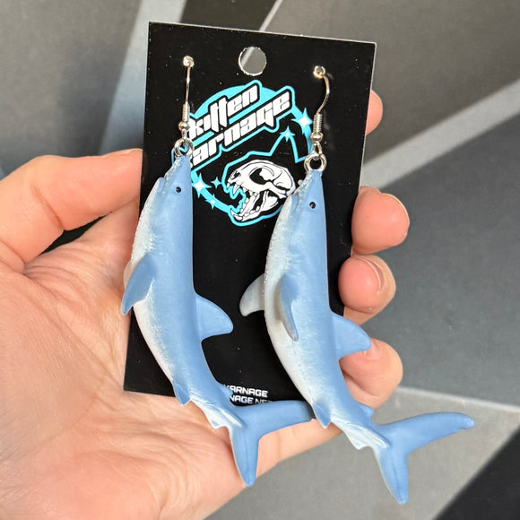 3D Mako Shark Marine Biology Earrings