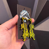 Color Shifting Orange to Yellow Green Tattoo Tiger Earrings