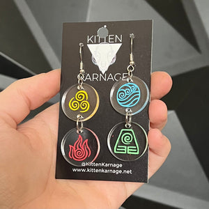 Avatar The Last Airbender Clan Symbol ATLA Earrings