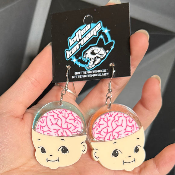 Kewpie Baby Brain Color Shifting Earrings