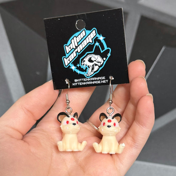 Light Persian 3D Printed Nintendo Pokemon Earrings