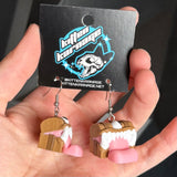 3D Printed Mimic Chest DnD Dungeons and Dragons Frieren Earrings (Copy)
