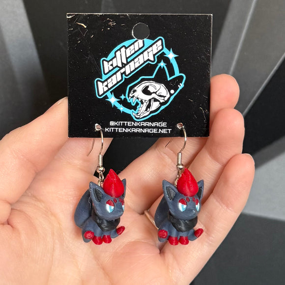 Zorua 3D Printed Nintendo Pokemon Earrings