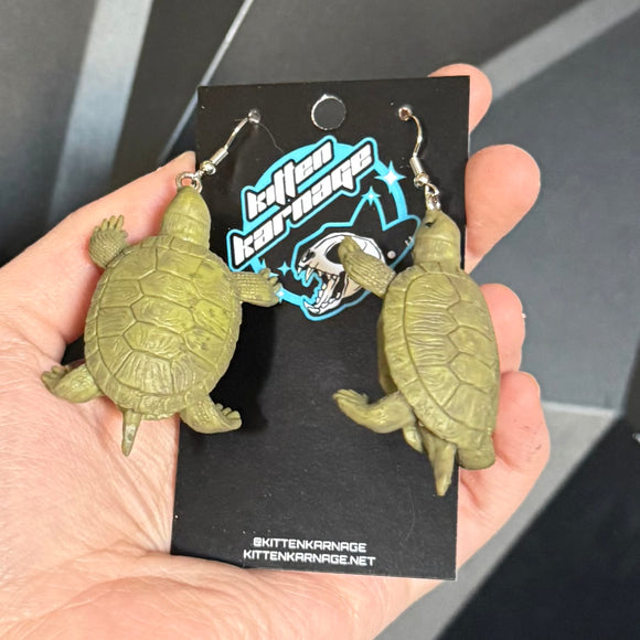 3D Turtle Reptile Amphibian Earrings