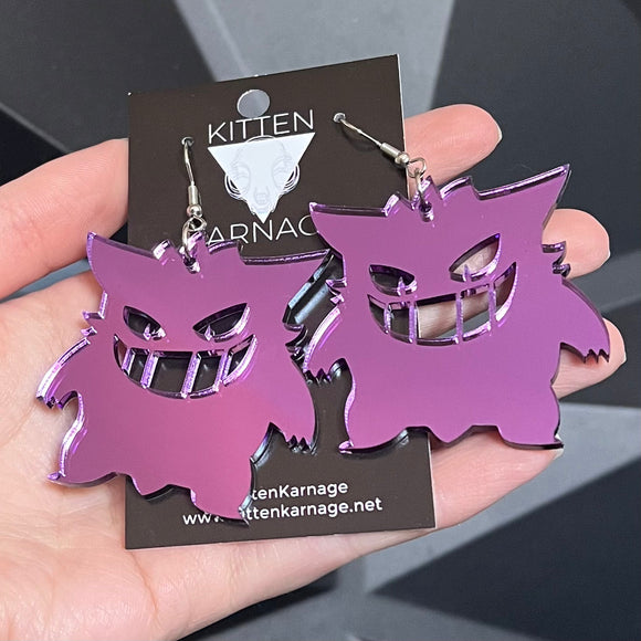 Gengar Poke Monster Earrings