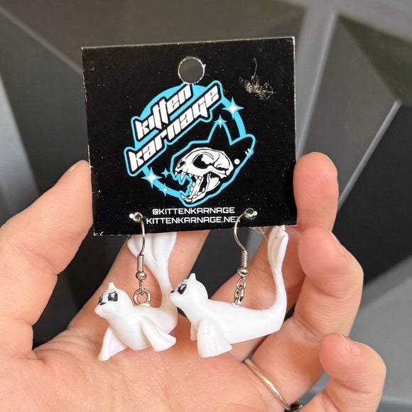 Dewgong 3D Printed Nintendo Pokemon Earrings