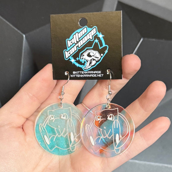 Color Shifting Bubble Mew Poke Monster Earrings