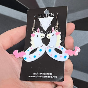 Unicorn Inner Tube Pool Floaty Earrings