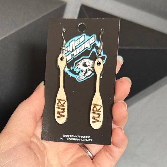 Yuri Paddle Meme GL Anime Convention Nostalgia Earrings