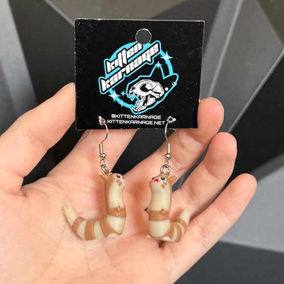 Furret 3D Printed Nintendo Pokemon Earrings