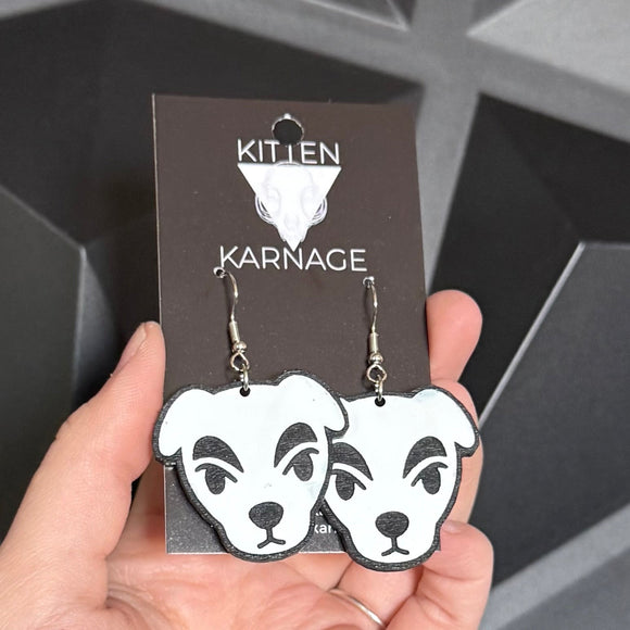 KK Slider Dog AC Crossing Animal Earrings