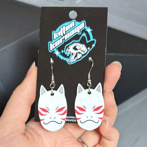Kakashi Mask Kitsune Anime Earrings