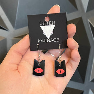 Cult Of The Lamb COTL Hat Video Game Earrings