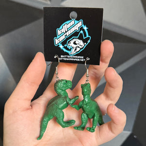 3D T-Rex Baby Dinosaur Earrings