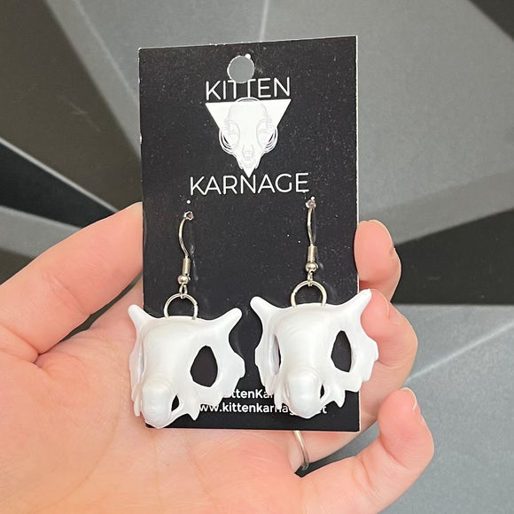 Large Pokémon Cubone Skull Earrings