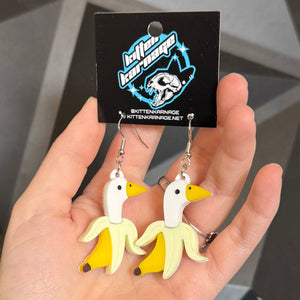 Banana Duck Earrings