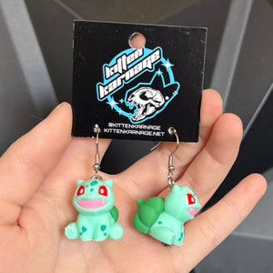 Bulbasaur 3D Printed Nintendo Pokemon Earrings