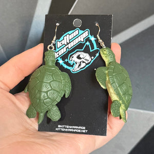 3D Sea Turtle Marine Biology Earrings