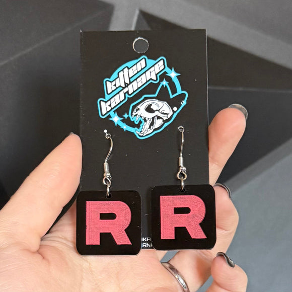 Team Rocket Poke Monster Earrings