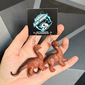 3D Apatosaurus Baby Dinosaur Earrings