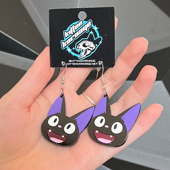 Kikis Delivery Service Jiji Ghibli Miyazaki Earrings