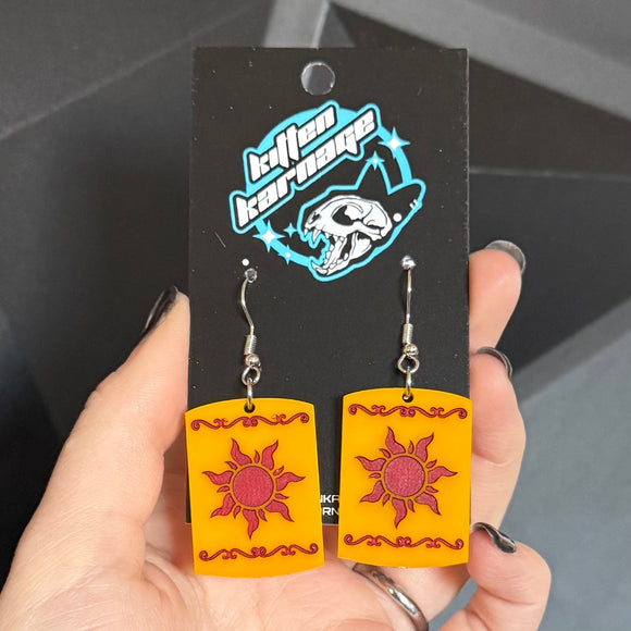 Tangled Lantern Movie Cartoon Earrings