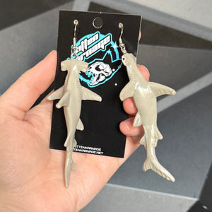 3D Hammerhead Shark Marine Biology Earrings