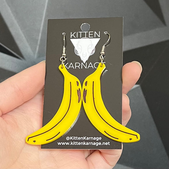 Yellow Banana Earrings