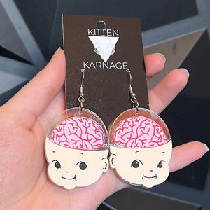 Kewpie Baby Brain Color Shifting Earrings