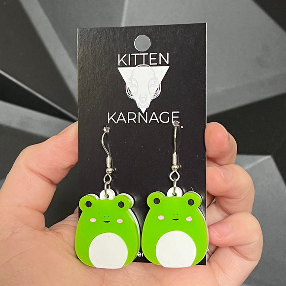 Squishmallow Frog Earrings – KittenKarnage