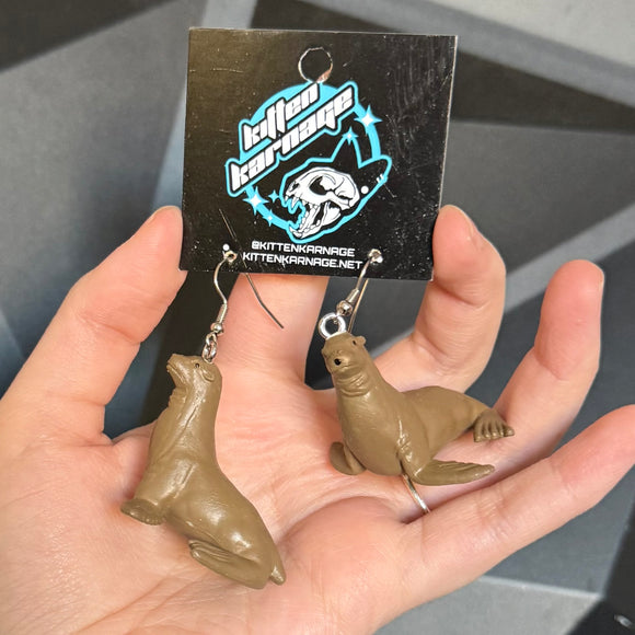 3D Sea Lion Marine Biology Earrings