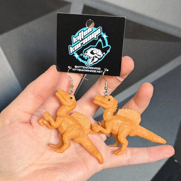 3D Spinosaurus Baby Dinosaur Earrings