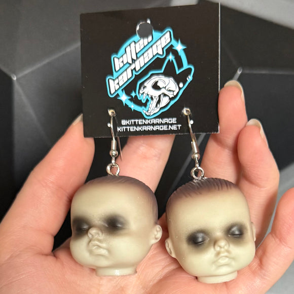 Creepy Baby Doll Haunted Oddities Earrings