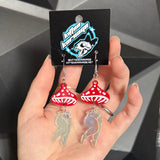 Color Shifting Mushroom Lady Earrings