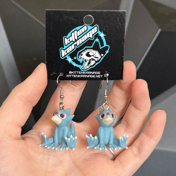 Golduck 3D Printed Nintendo Pokemon Earrings