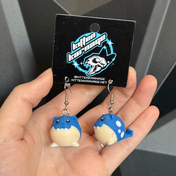 Spheal 3D Printed Nintendo Pokemon Earrings