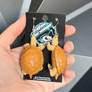 3D Loggerhead Musk Turtle Earrings