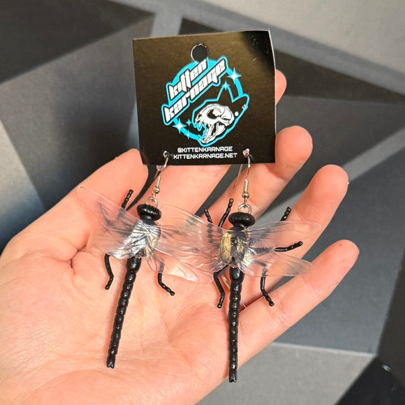 3D Dragonfly Bug Insect Entomology Earrings