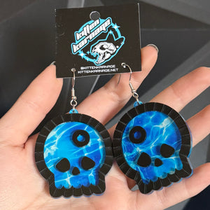 Goth Swimming Pool Summer Earrings