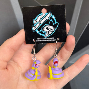 Ekans 3D Printed Nintendo Pokemon Earrings