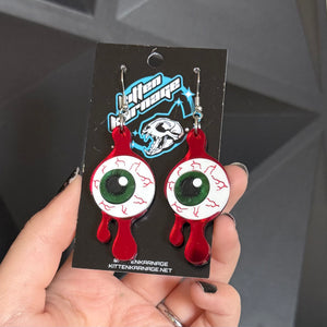 Mirror Red Bloody Eyeball Earrings