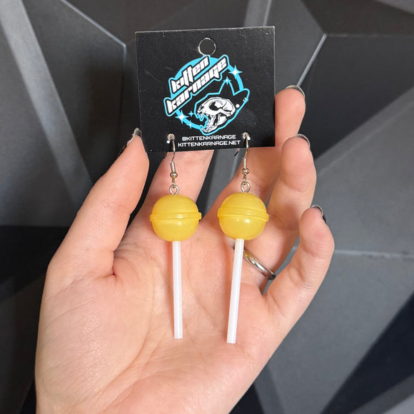 Yellow Dumdum Lollipop Earrings